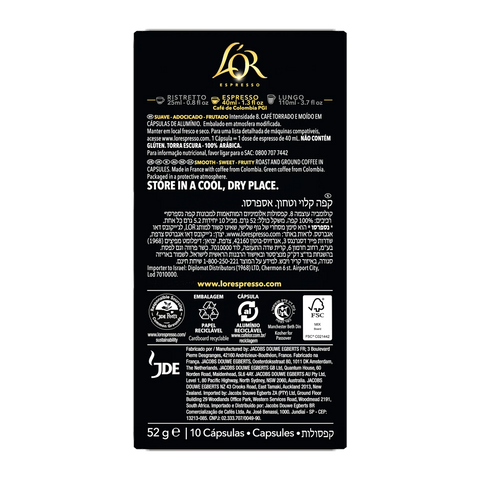 L'OR Colombia Espresso Capsules